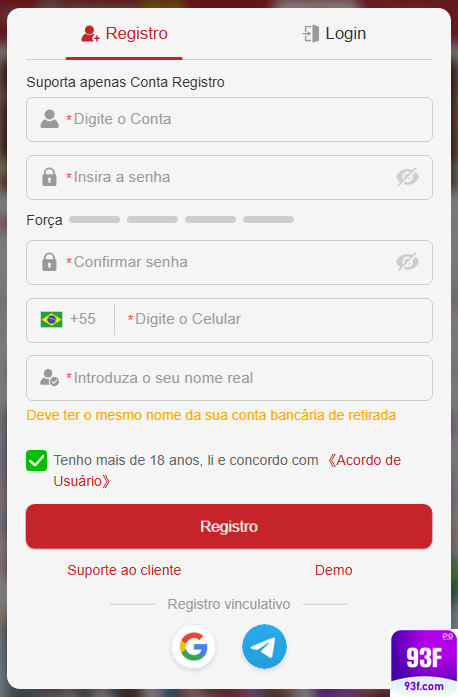 Experiência de Jogos 93f.com